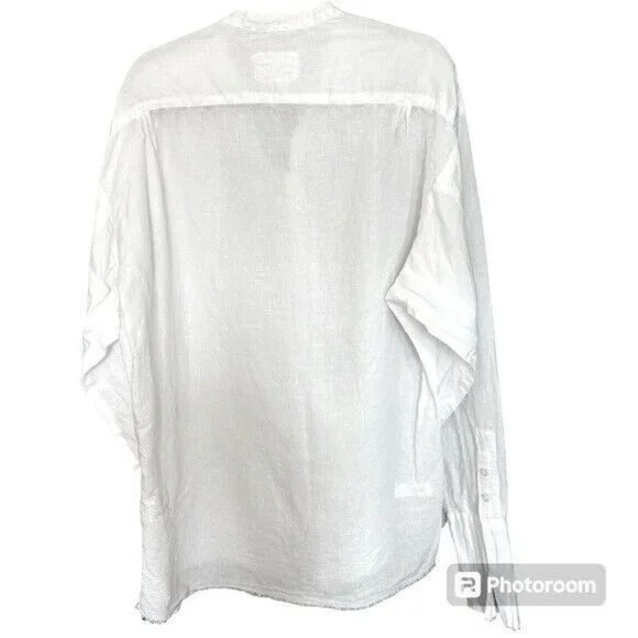 Greg Lauren Classic White Linen The Studio Shirt Sz 6 - Picture 10 of 10